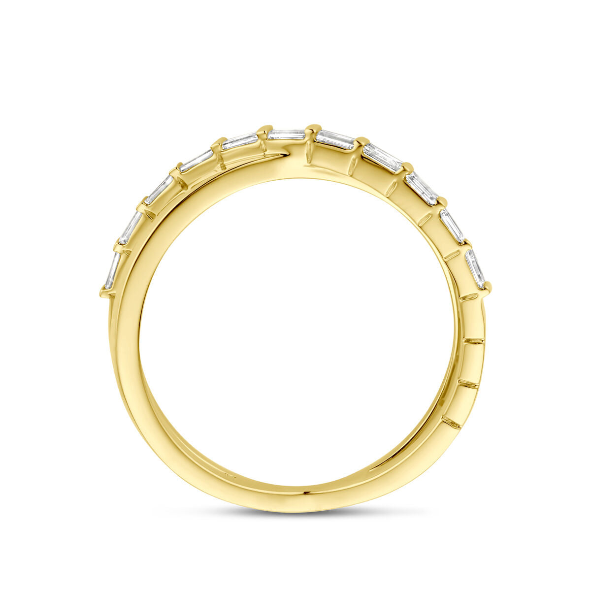 ring diamant 0.22ct h si 14K geelgoud