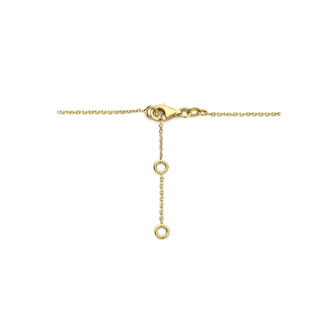 Gouden dames ketting parels 14K