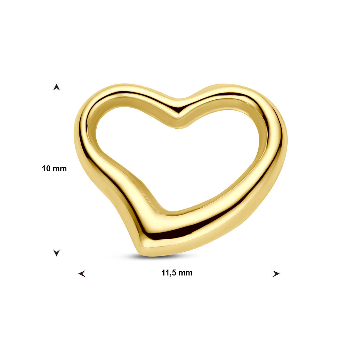 wisiorek serce 14K żółte złoto