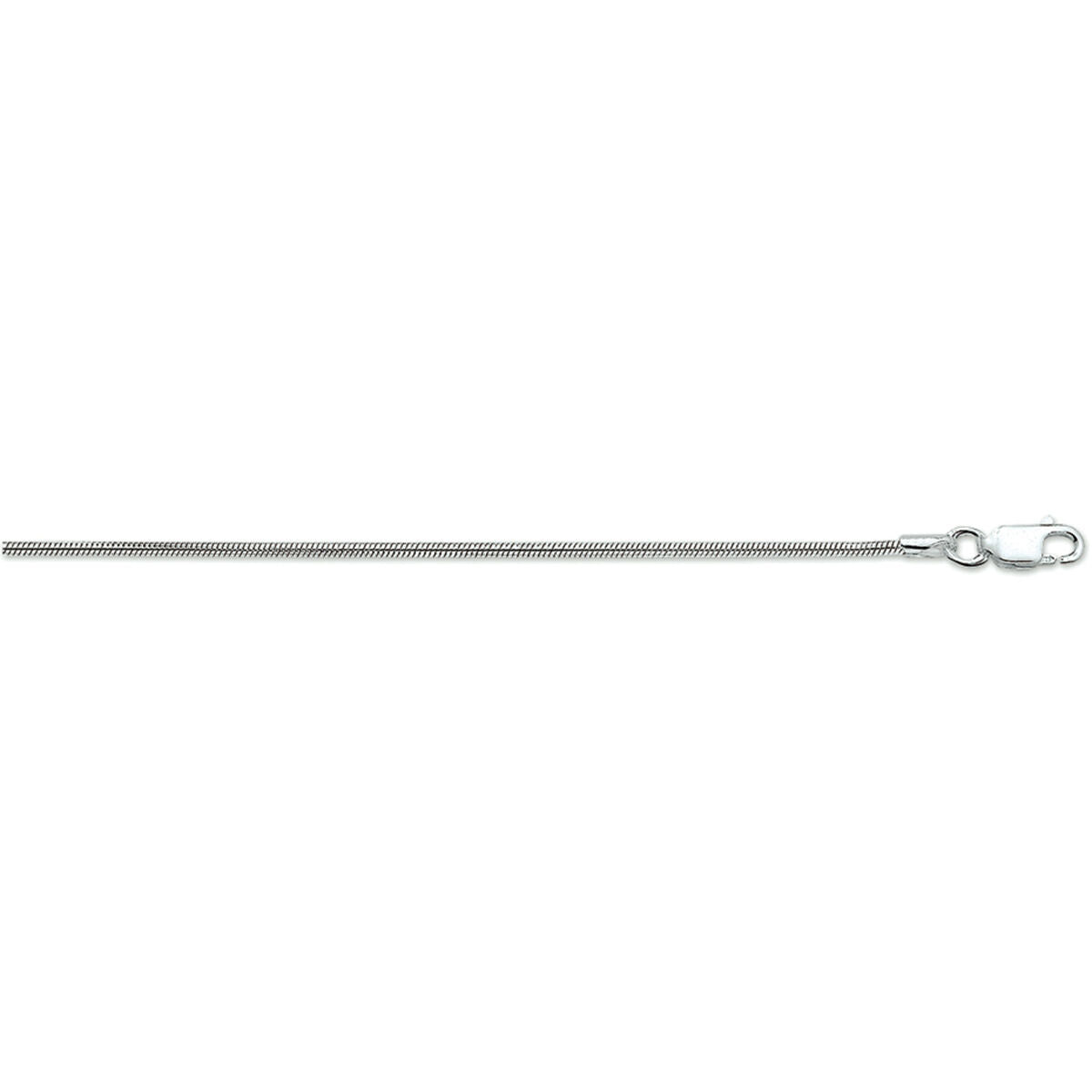 bransoletka wężowa okrągła 1,6 mm 18 cm srebro rodowane