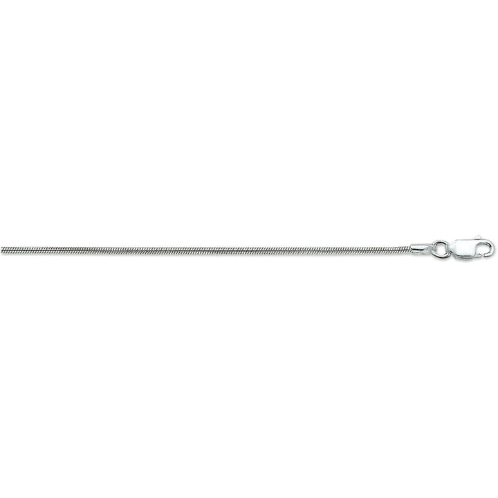 bransoletka wężowa okrągła 1,6 mm 18 cm srebro rodowane