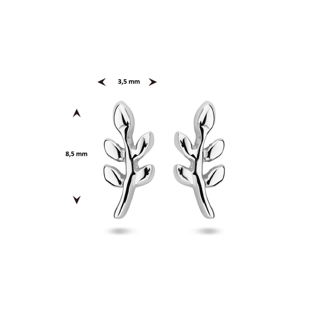 oorknoppen blad zilver gerhodineerd