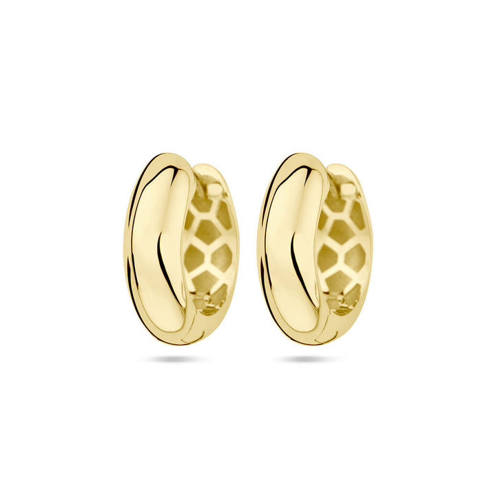 klapoorringen 5,0 mm halronde buis 14K geelgoud