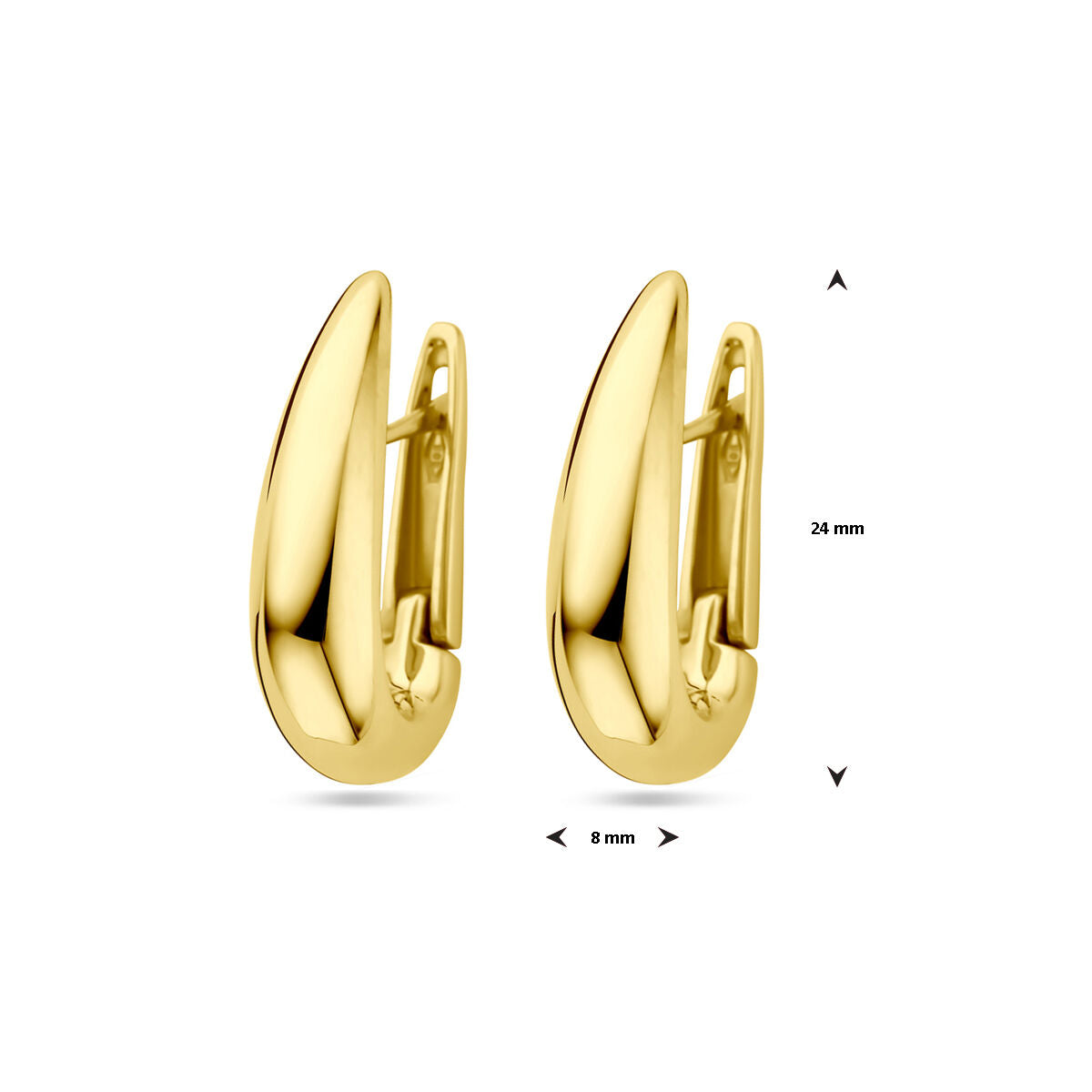 kolczyki koła 24 mm 14K żółte złoto