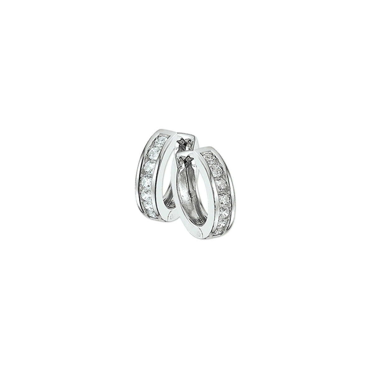 klapoorringen zirkonia zilver gerhodineerd