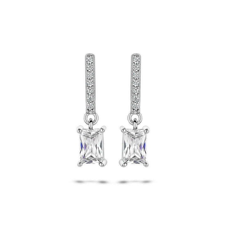 oorhangers zirkonia zilver gerhodineerd