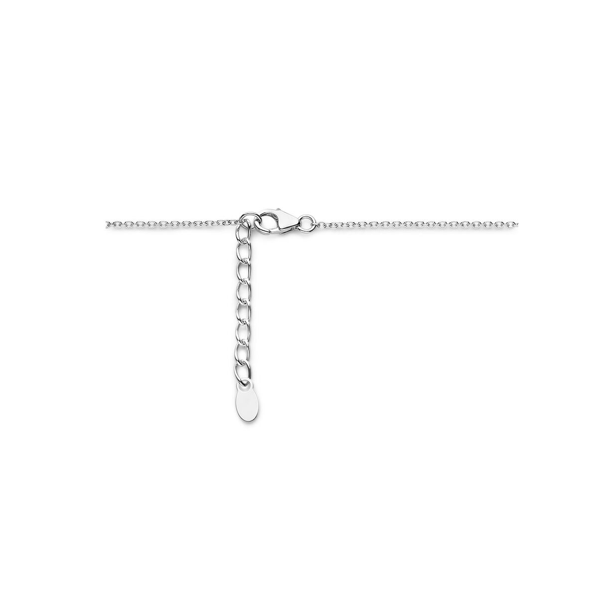 naszyjnik diament 0.02ct j p1 42 + 3 cm srebro rodowane