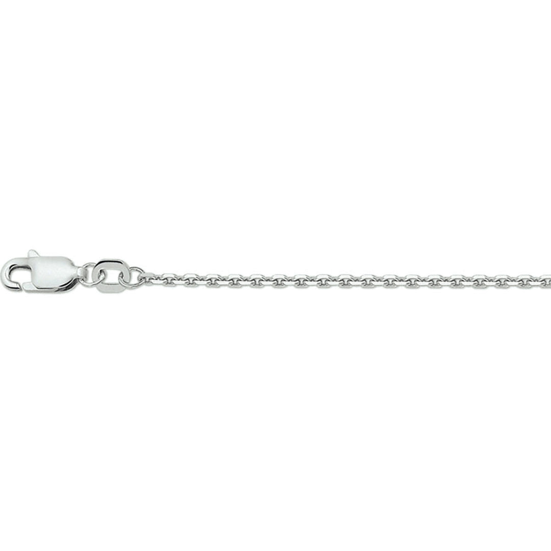 naszyjnik anker płaski 1,6 mm 41 + 4 cm srebro rodowane