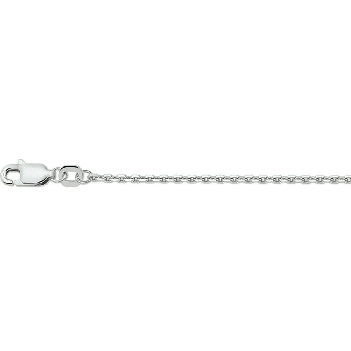 Srebrny naszyjnik anker o grubości 1,6 mm, długość 41 + 4 cm, z rhodium.
