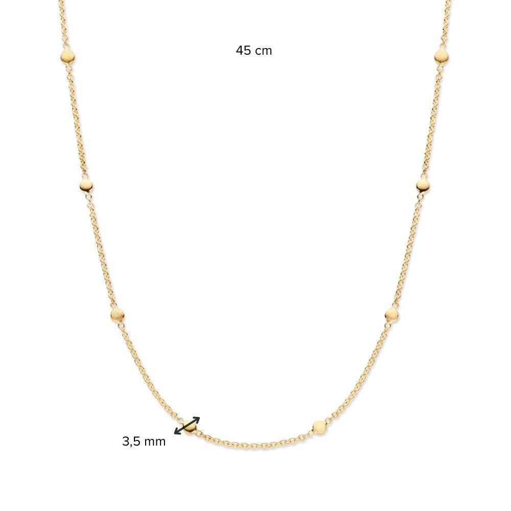 14K Żółte Złoto Naszyjnik z Luksusowymi Złotymi Elementami – Elegancka Biżuteria dla Damskich