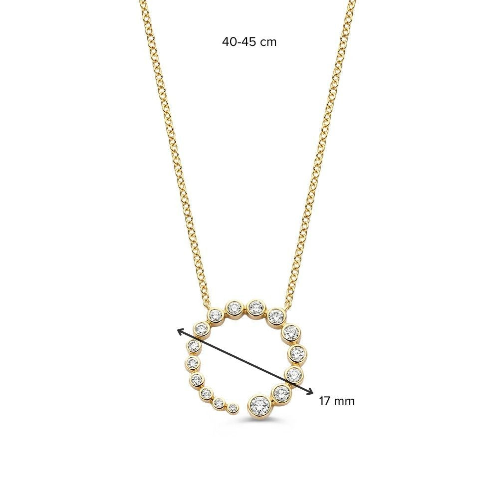 Zjawiskowy naszyjnik ze złota z diamentami o wadze 0.50ct