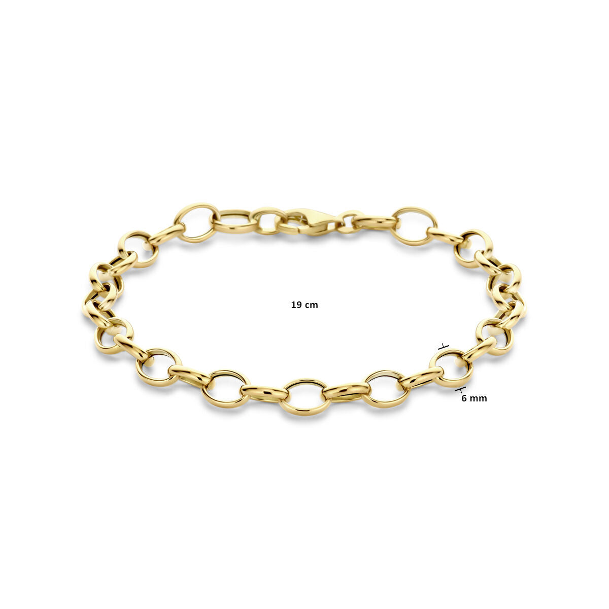bransoletka fantazyjna ogniwo 6,0 mm 19 cm 14K żółte złoto