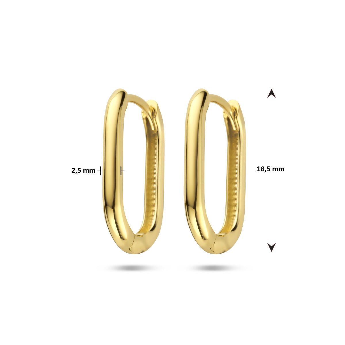kolczyki koła paperclip 14K żółte złoto