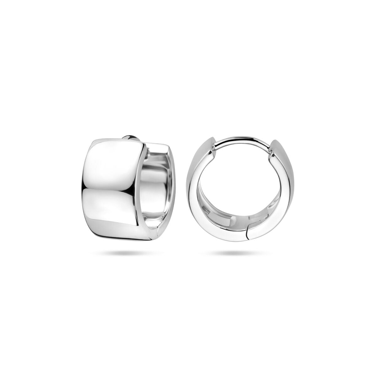 kolczyki koła 14 mm srebro rodowane