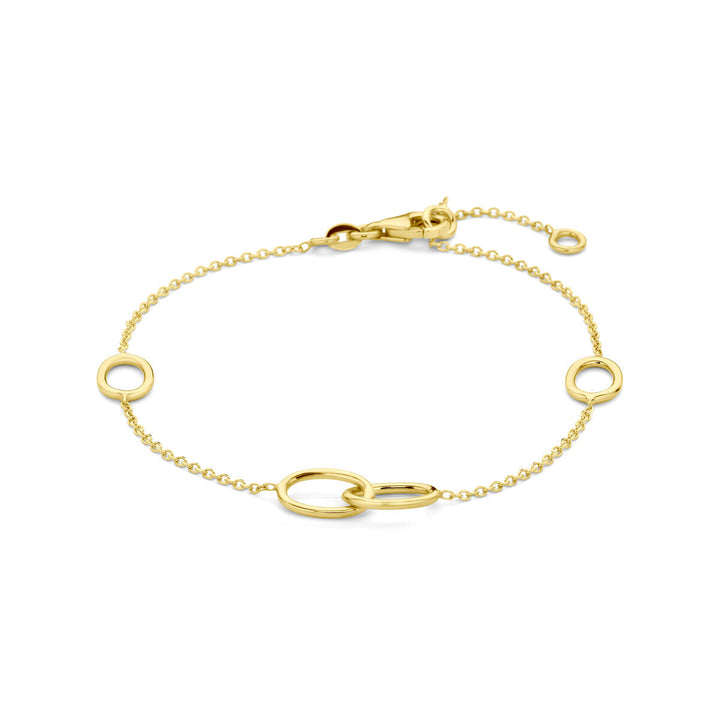 Gouden armband dames ovaaltjes 14K