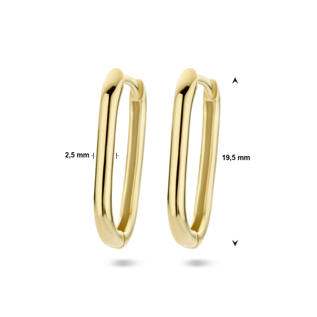 kolczyki koła paperclip 14K żółte złoto