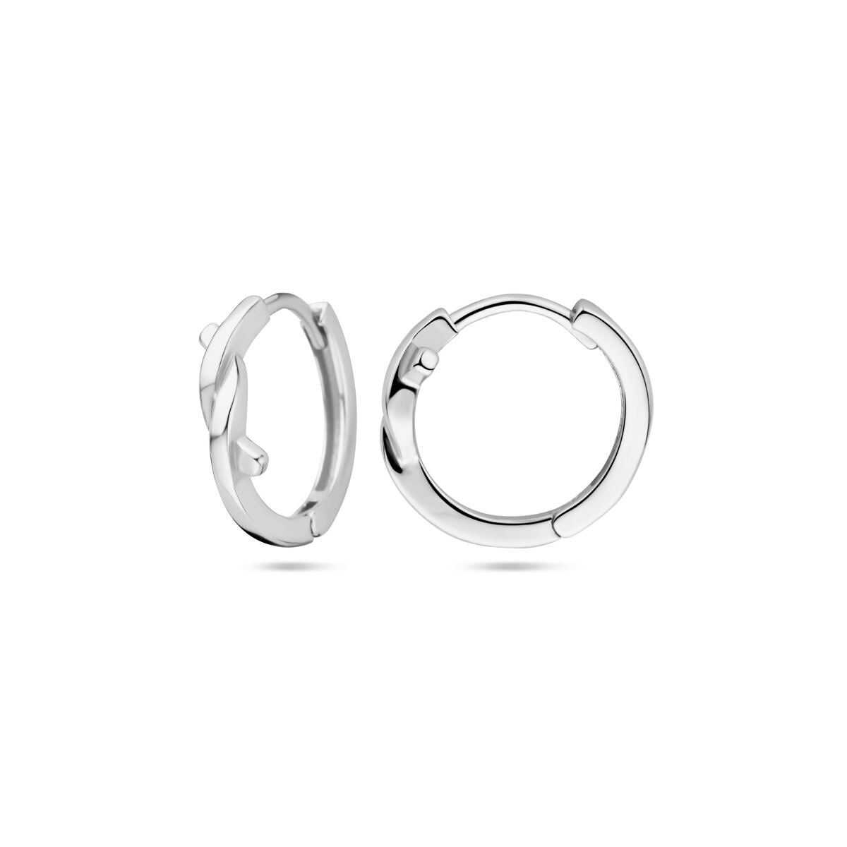 kolczyki koła 12,5 mm srebro rodowane