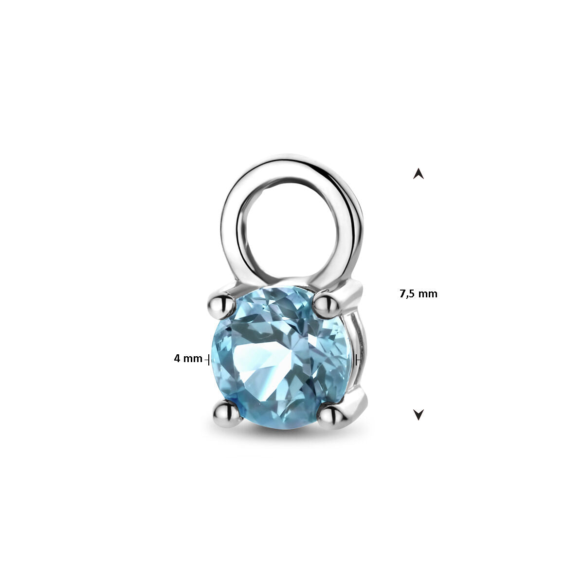 kolczyk wisiorek niebieski topaz sztuka 14K żółte złoto