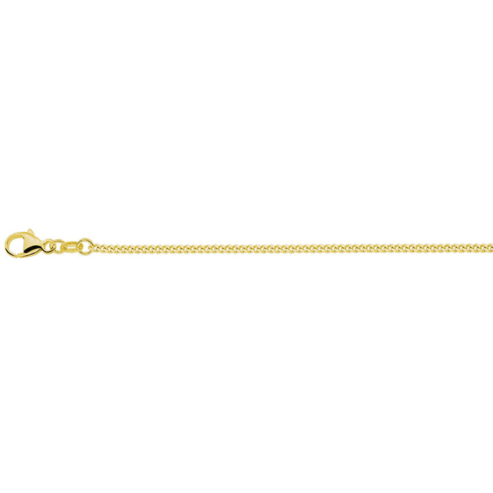 collier gourmette 4-zijdes geslepen 1,4 mm 41 + 4 cm 3 micron zilver verguld (geel)