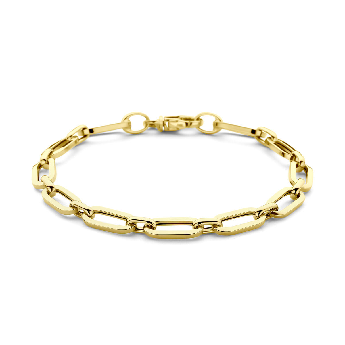 Bransoletka paperclip 6,0 mm 19 cm ze złotego 14K.