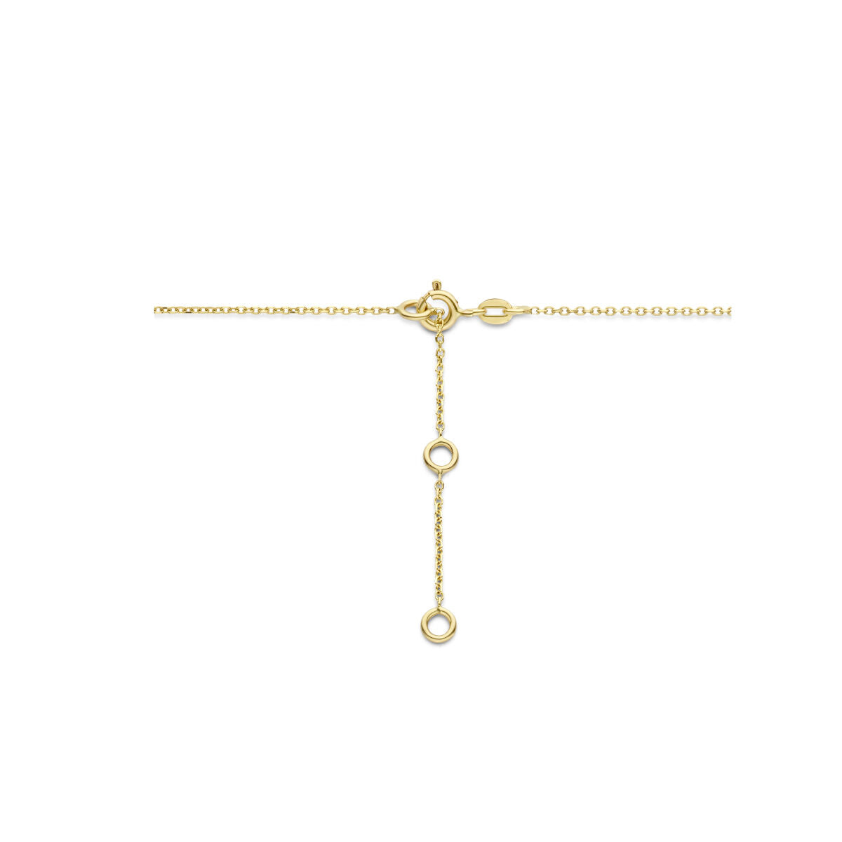 naszyjnik rubin, opal i kółka 41 - 43 - 45 cm 14K żółte złoto