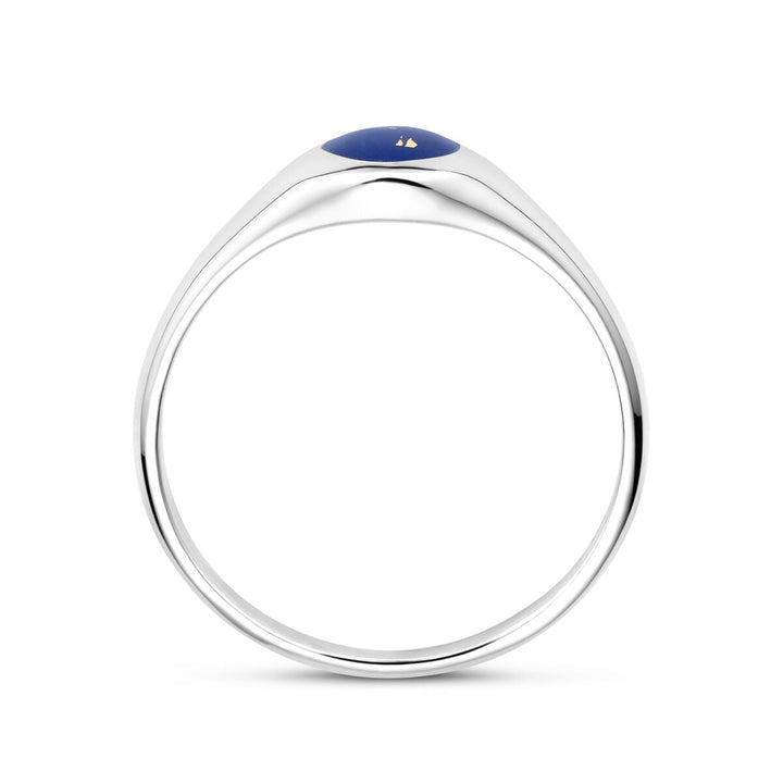 ring lapis zilver gerhodineerd