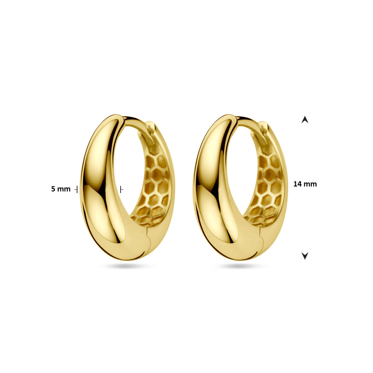 kolczyki koła 14K żółte złoto