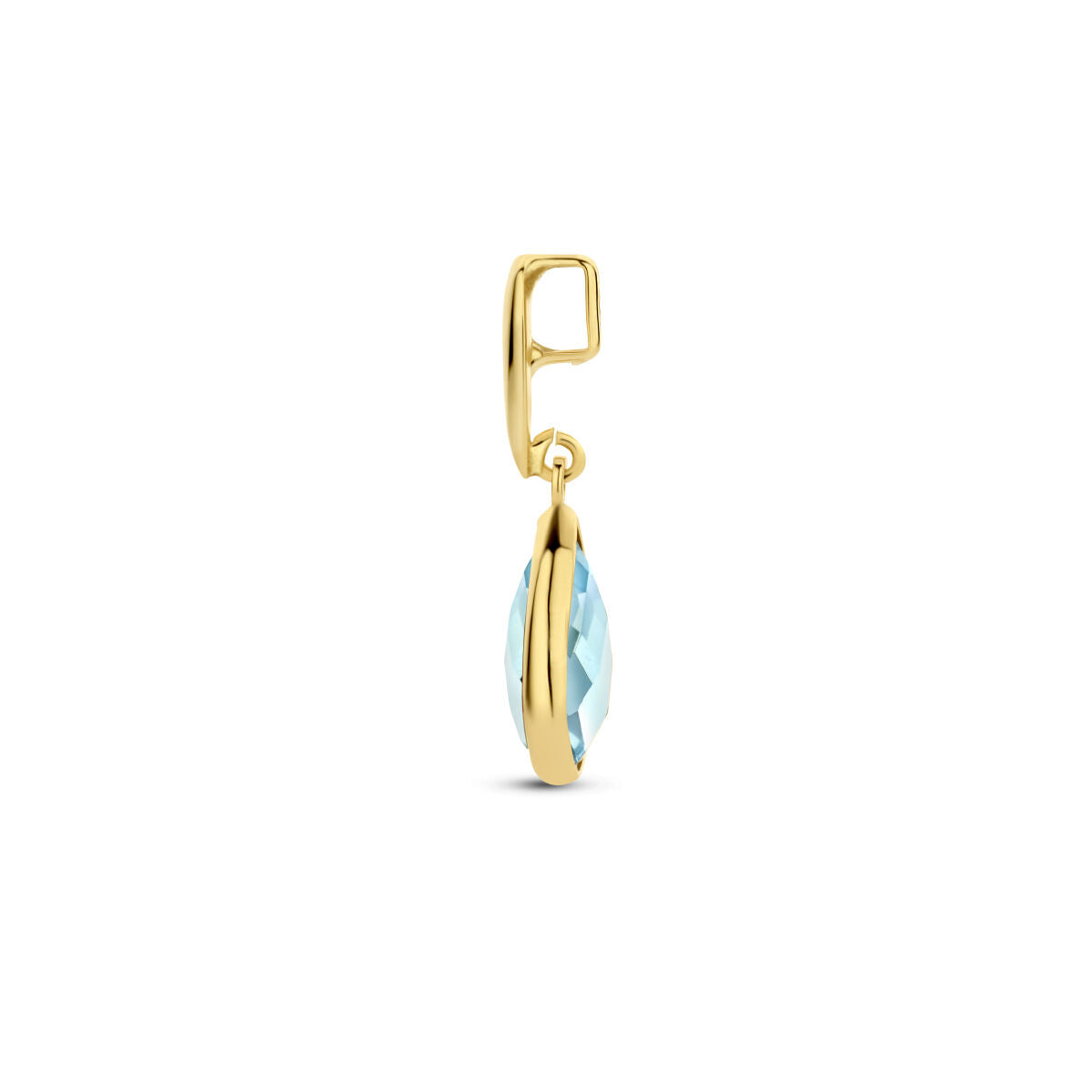 wisiorek niebieski topaz 14K żółte złoto