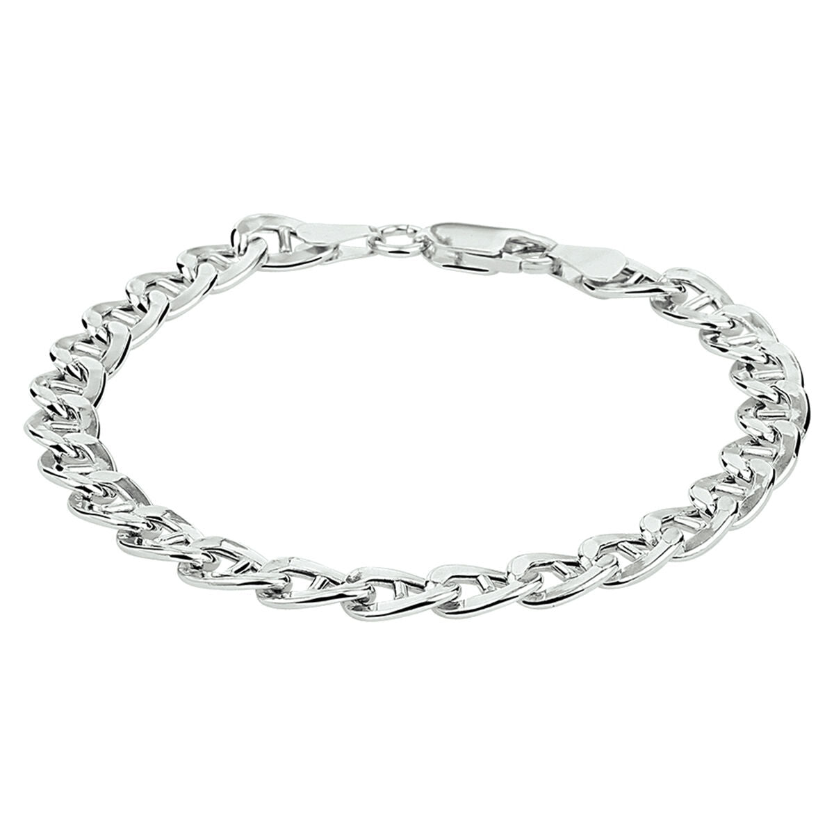 armband anker 6,5 mm 19 cm zilver gerhodineerd