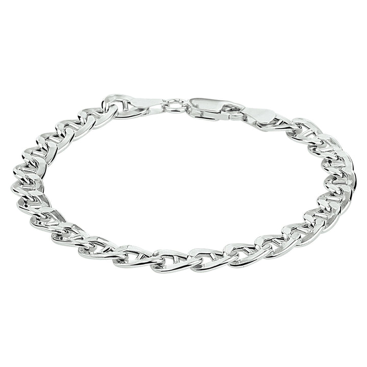 armband anker 6,5 mm 19 cm zilver gerhodineerd
