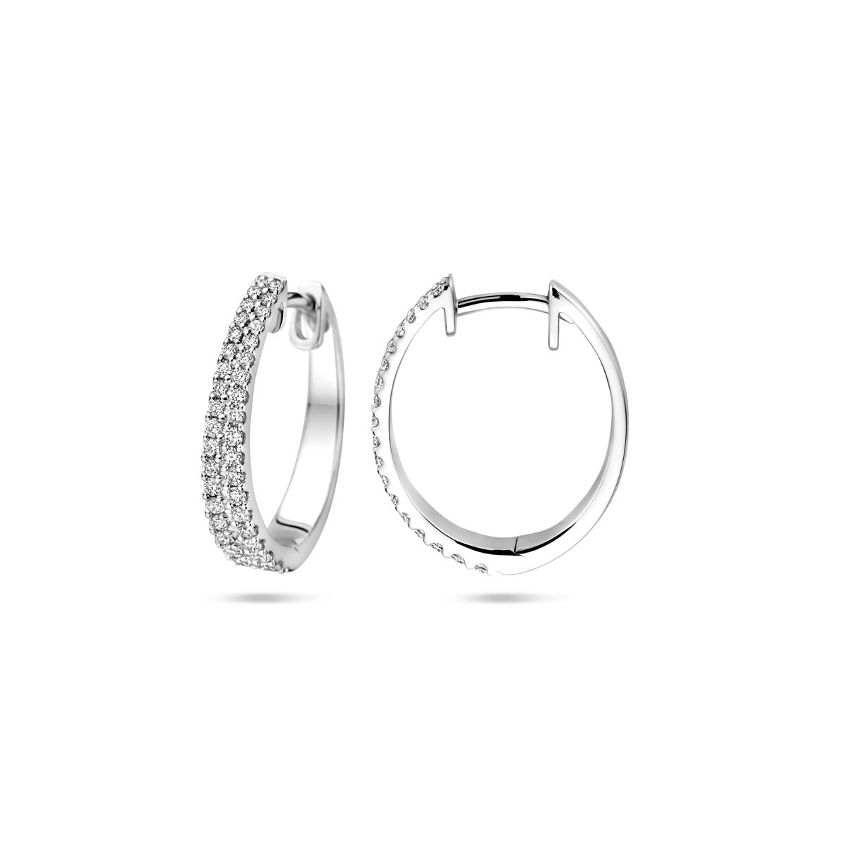 klapoorki diament h si 3,5 mm rura 14K białe złoto