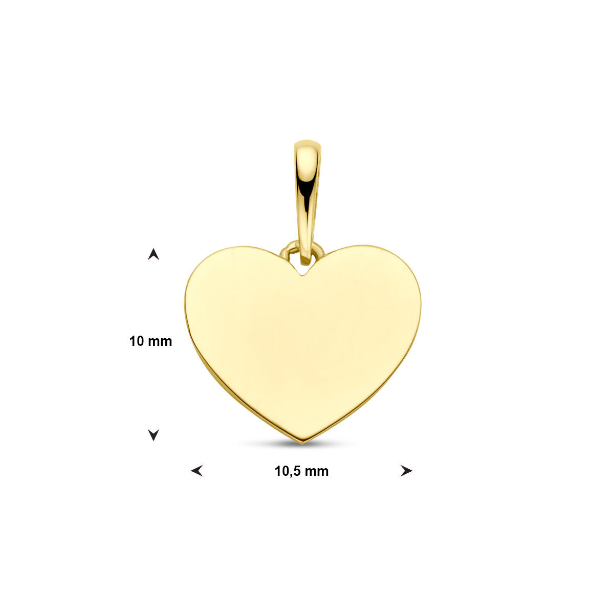 grawerowany wisiorek serce 14K żółte złoto