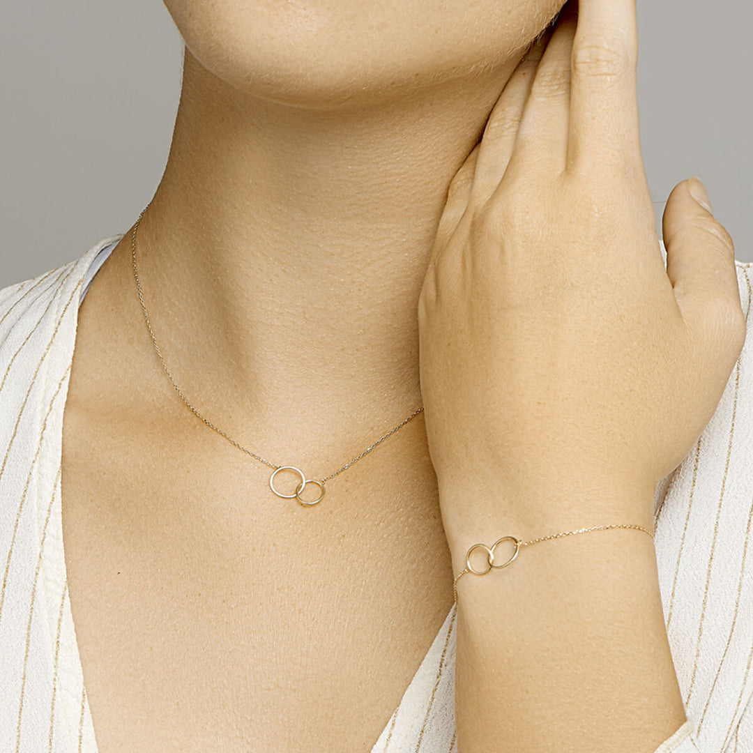 Gouden armband dames rondjes 14K