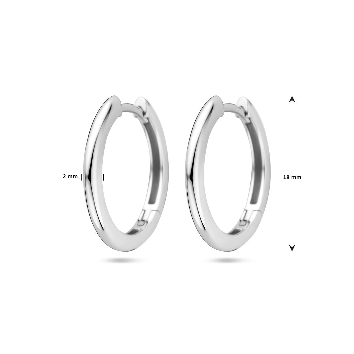 kolczyki koła 2,0 mm srebro rodowane
