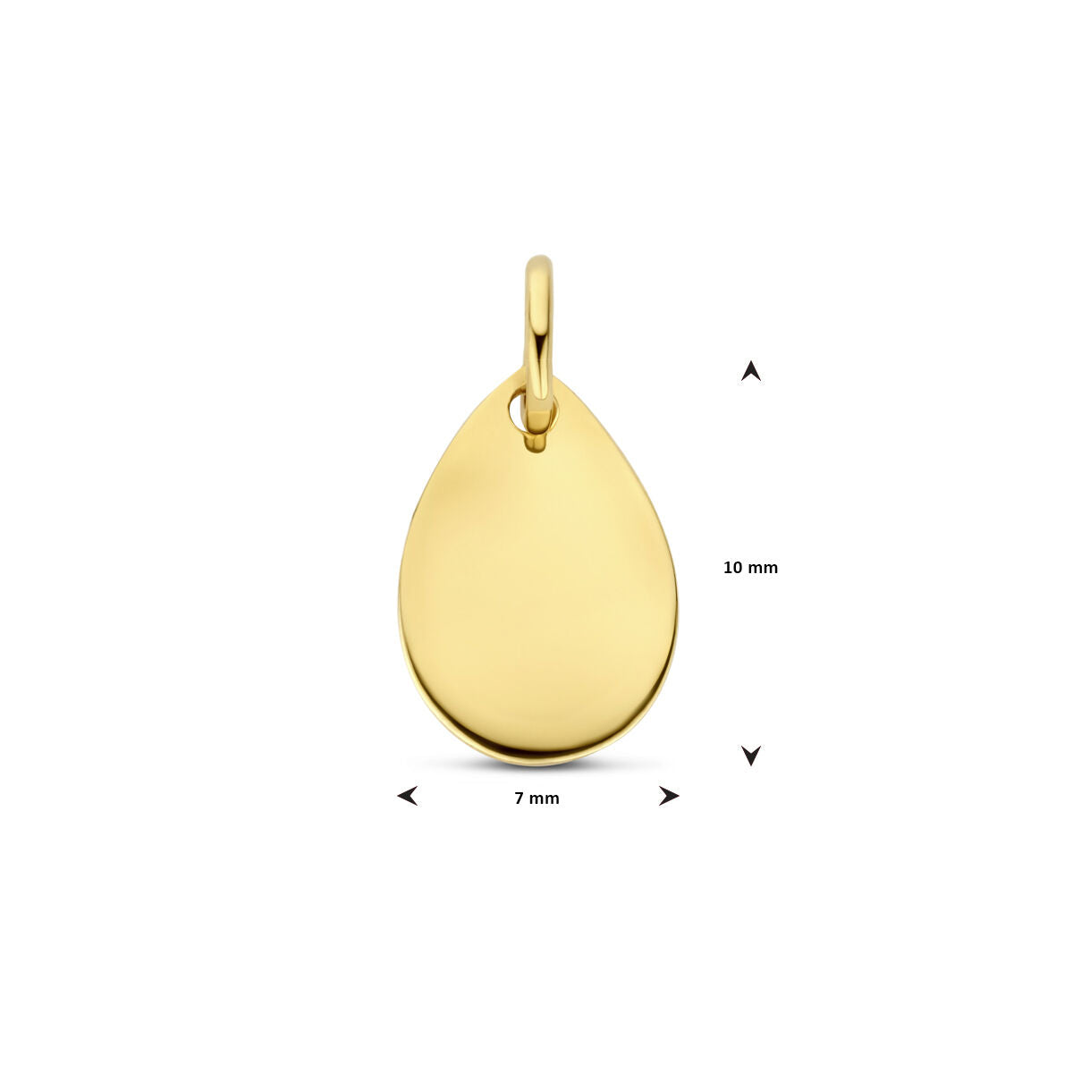 wisiorek grawerowany 10 mm 14K żółte złoto