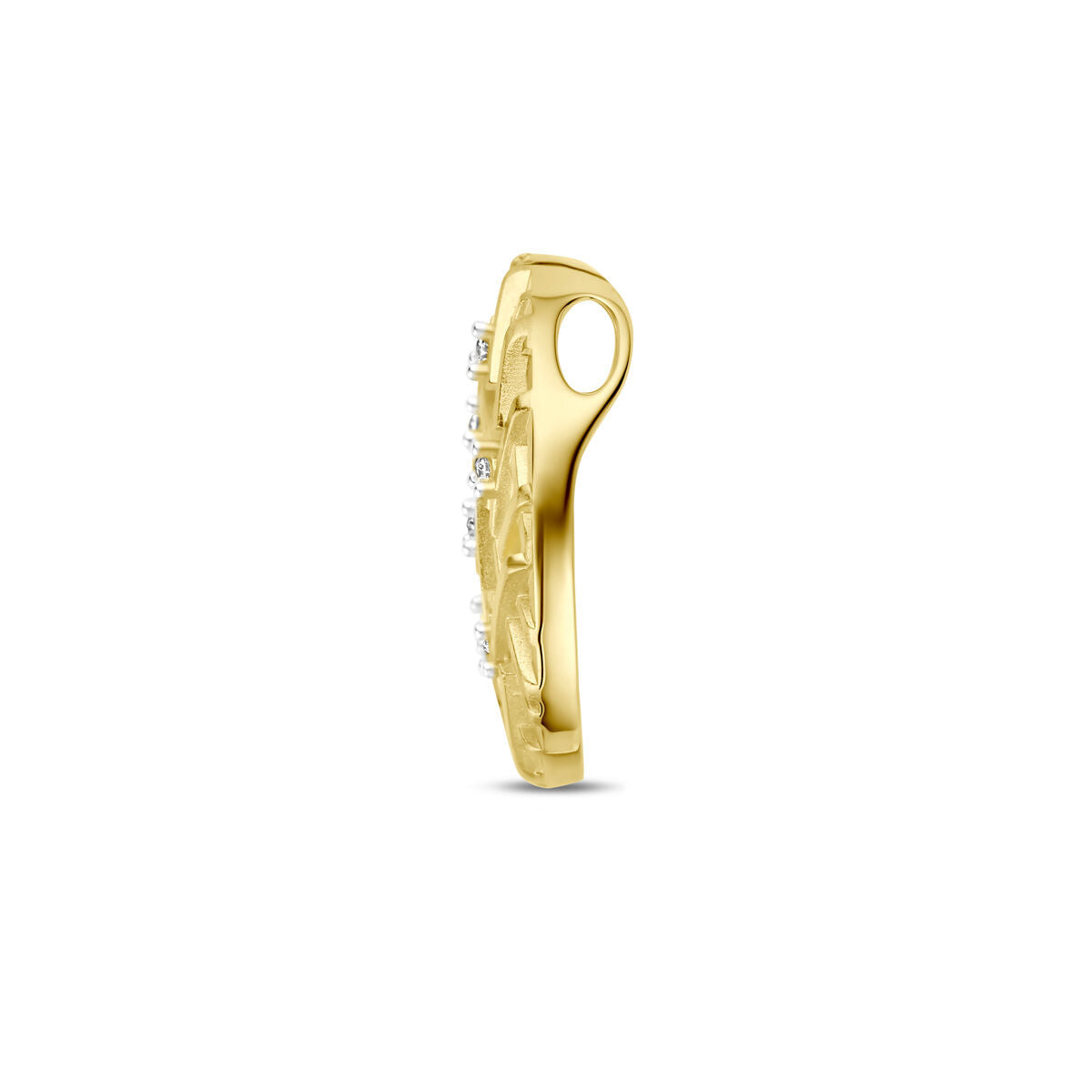 wisiorek diament 0.075ct h si 14K żółte złoto