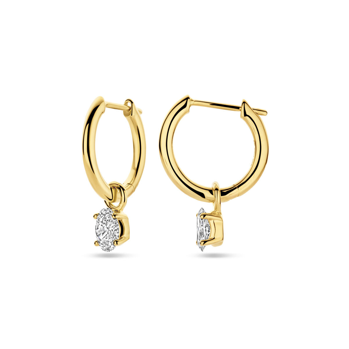 kolczyki z lab-grown diamentem 0.5ct (2x 0.25ct) h si 14K żółte złoto