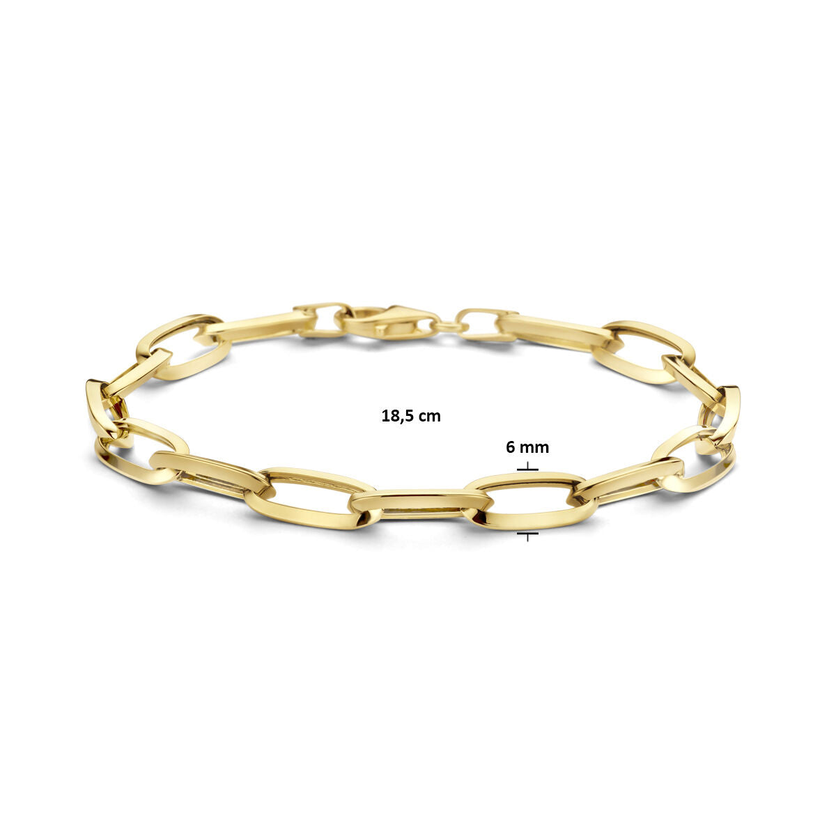 Bransoletka damska paperclip spiczasta rura 14K