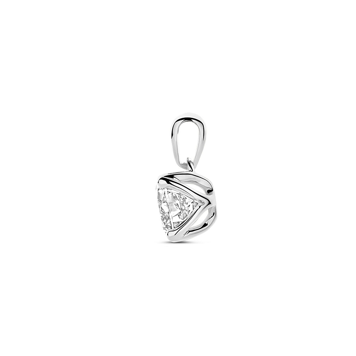 wisiorek z lab-grown diamentem 1.00ct h si 11 mm 14K białe złoto