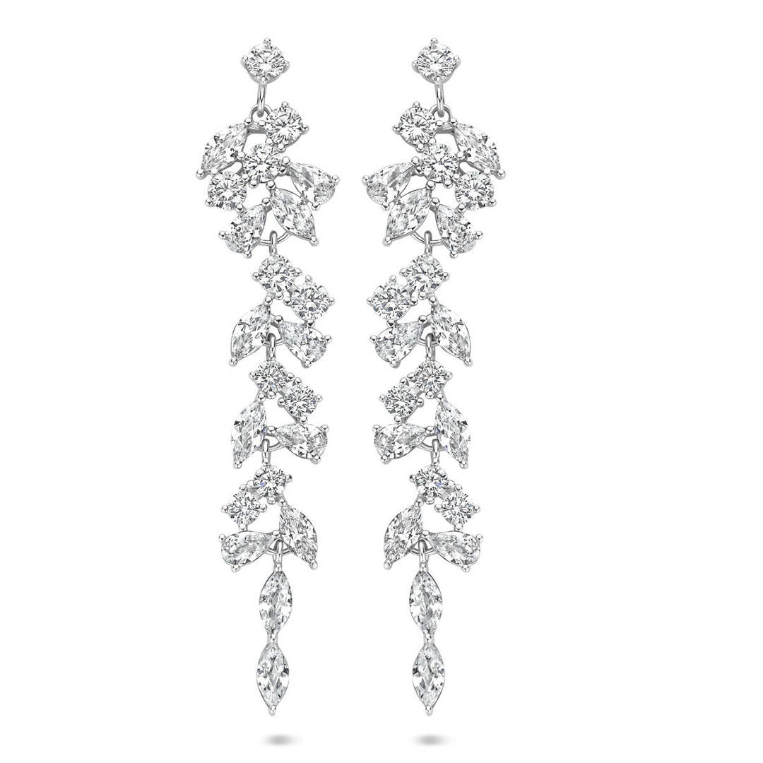 oorhangers zirkonia 60 mm zilver gerhodineerd