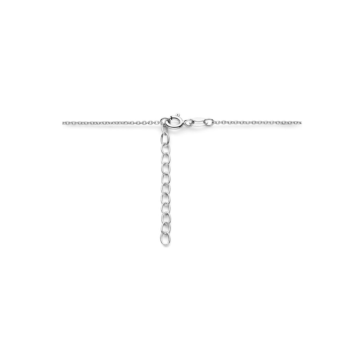 naszyjnik serca 1,3 mm 41 + 4 cm srebro rodowane