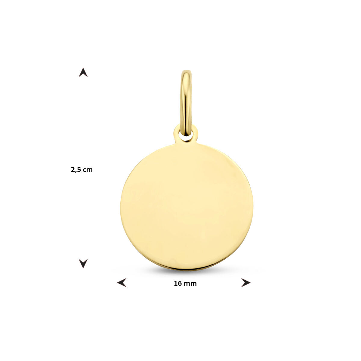 wisiorek okrągły 14K żółte złoto