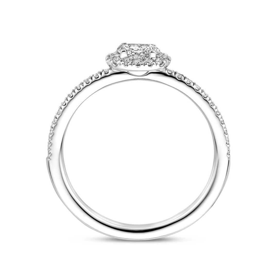 ring diamant 0.41ct h si 14K witgoud
