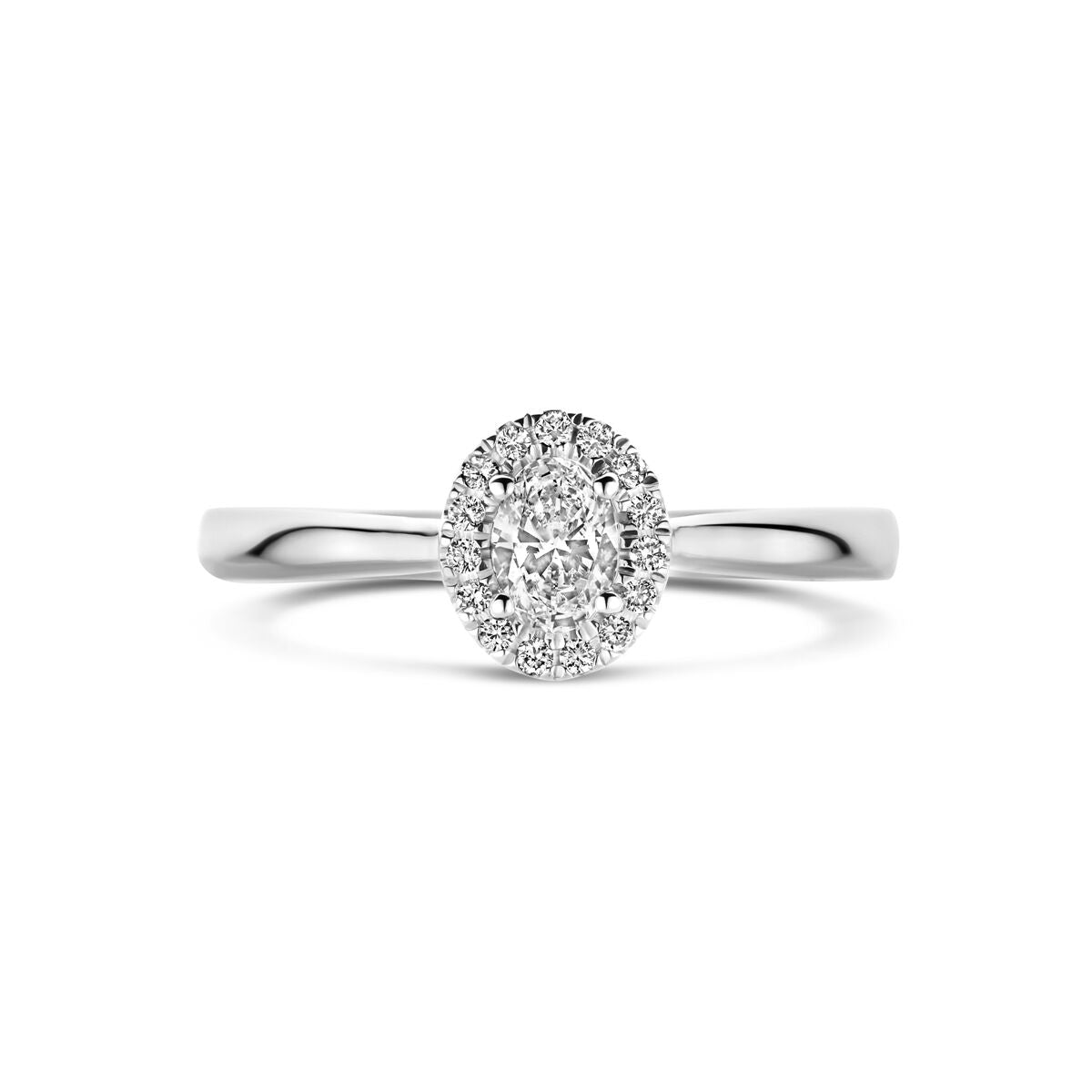 pierścionek z lab-grown diamentem 0.32ct h si 14K białe złoto