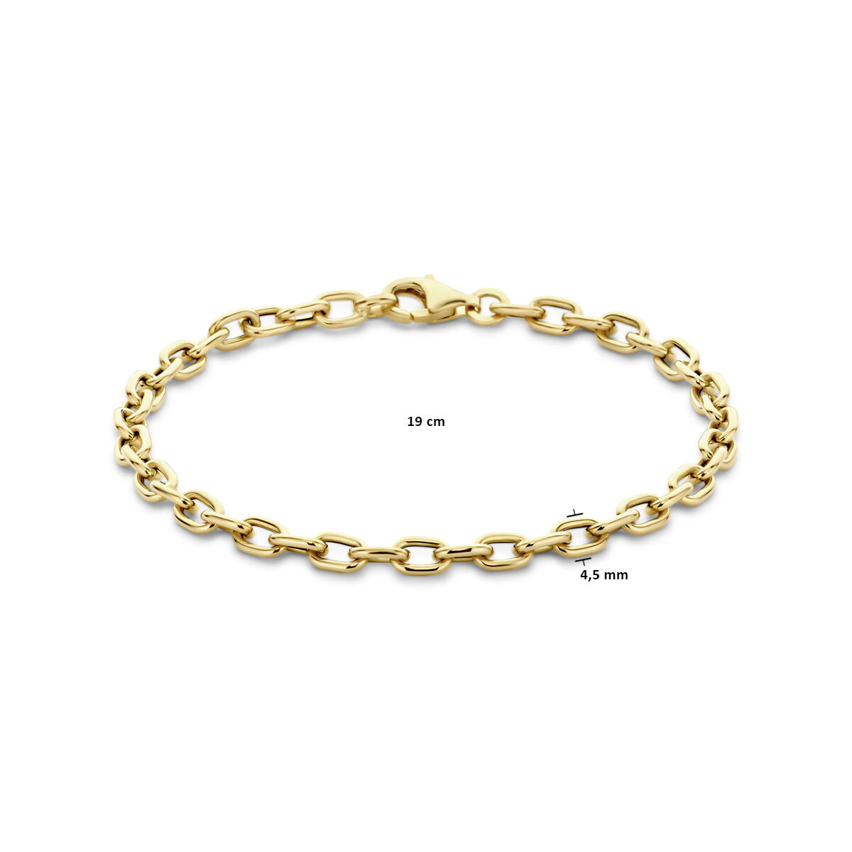 bransoletka 4,5 mm 19 cm 14K żółte złoto