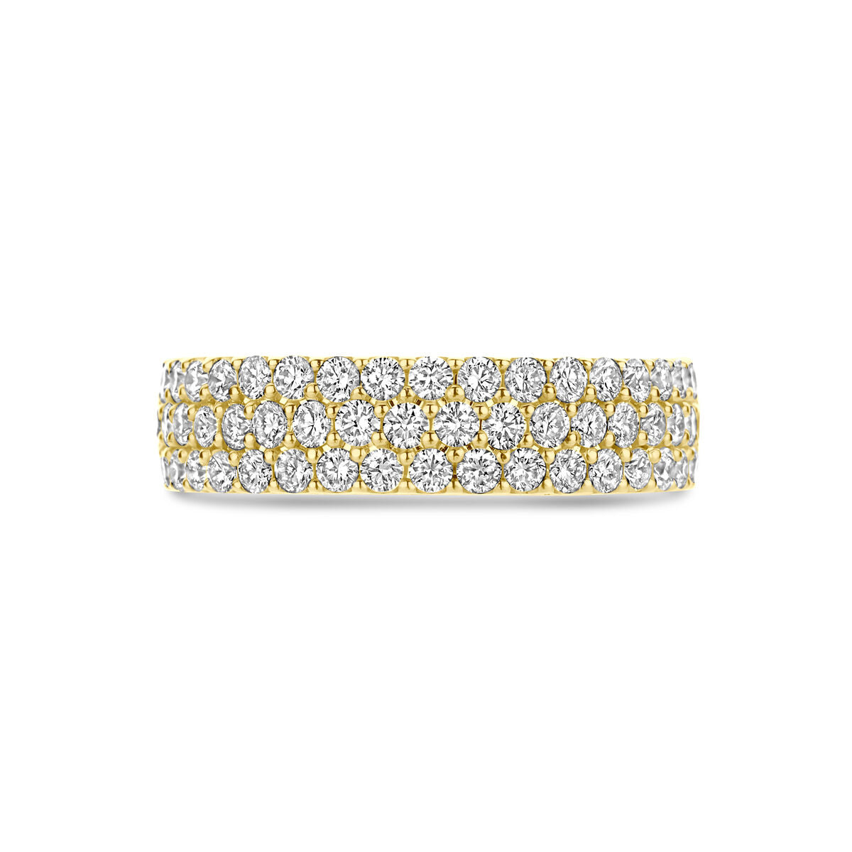 pierścionek diament 1.13ct h si 14K żółte złoto