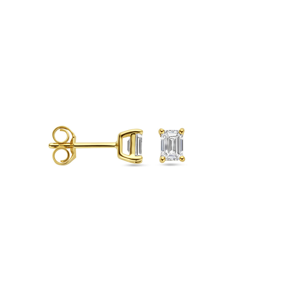 kolczyki wkrętki diament lab grown 0.5ct (2x 0.25ct) h si 14K żółte złoto