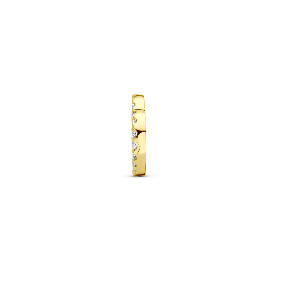 wisiorek serce diament 0.06ct h si 7 mm 14K żółte złoto