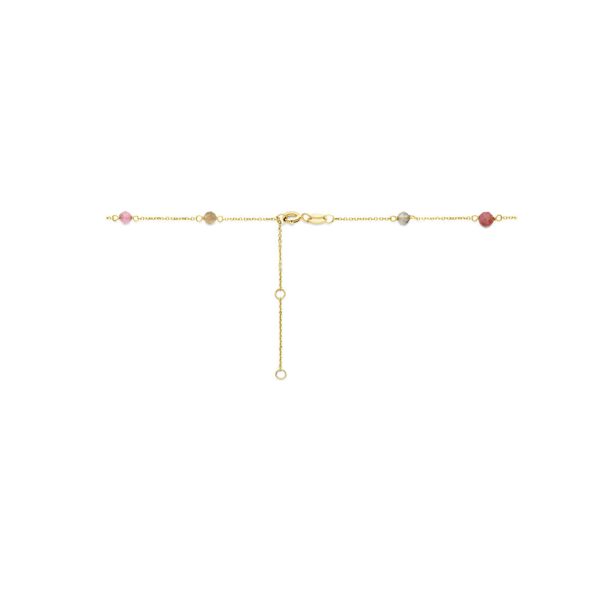 naszyjnik turmalin 40 - 42 - 44 cm 14K żółte złoto