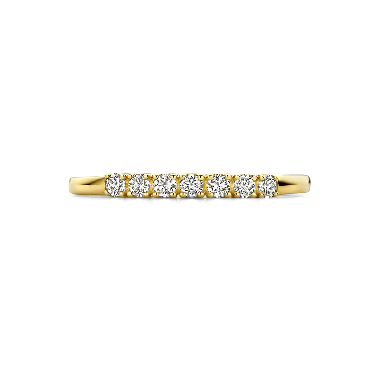 pierścionek diament 0.21ct h si 14K żółte złoto